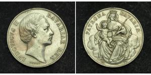 1 Thaler Regno di Baviera (1806 - 1918) Argento Ludovico II di Baviera(1845 – 1886)