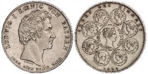 1 Thaler Regno di Baviera (1806 - 1918) Argento Ludovico I di Baviera (re)(1786 – 1868)