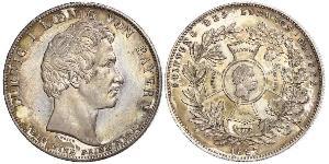 1 Thaler Regno di Baviera (1806 - 1918) Argento Ludovico I di Baviera (re)(1786 – 1868)