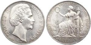 1 Thaler Regno di Baviera (1806 - 1918) Argento Ludovico II di Baviera(1845 – 1886)