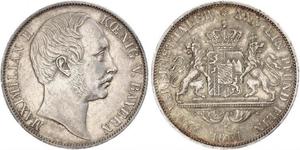 1 Thaler Regno di Baviera (1806 - 1918) Argento Massimiliano II di Baviera(1811 - 1864)