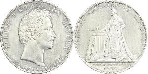 1 Thaler Regno di Baviera (1806 - 1918) Argento Ludovico I di Baviera (re)(1786 – 1868)