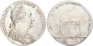 1 Thaler Regno di Baviera (1806 - 1918) Argento Massimiliano I Giuseppe di Baviera (1756 - 1825)