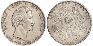 1 Thaler Regno di Baviera (1806 - 1918) Argento Ludovico I di Baviera (re)(1786 – 1868)