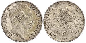 1 Thaler Regno di Baviera (1806 - 1918) Argento Massimiliano II di Baviera(1811 - 1864)