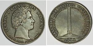 1 Thaler Regno di Baviera (1806 - 1918) Argento Ludovico I di Baviera (re)(1786 – 1868)