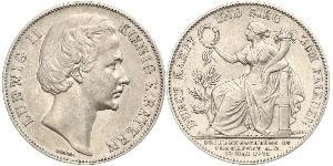 1 Thaler Regno di Baviera (1806 - 1918) Argento Ludovico II di Baviera(1845 – 1886)