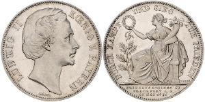 1 Thaler Regno di Baviera (1806 - 1918) Argento Ludovico II di Baviera(1845 – 1886)