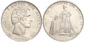 1 Thaler Regno di Baviera (1806 - 1918) Argento Ludovico I di Baviera (re)(1786 – 1868)