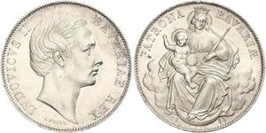 1 Thaler Regno di Baviera (1806 - 1918) Argento Ludovico II di Baviera(1845 – 1886)