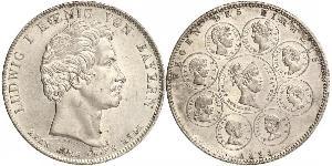 1 Thaler Regno di Baviera (1806 - 1918) Argento Ludovico I di Baviera (re)(1786 – 1868)