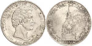 1 Thaler Regno di Baviera (1806 - 1918) Argento Ludovico I di Baviera (re)(1786 – 1868)