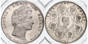 1 Thaler Regno di Baviera (1806 - 1918) Argento Ludovico I di Baviera (re)(1786 – 1868)