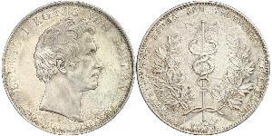1 Thaler Regno di Baviera (1806 - 1918) Argento Ludovico I di Baviera (re)(1786 – 1868)