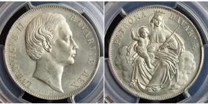 1 Thaler Regno di Baviera (1806 - 1918) Argento Ludovico II di Baviera(1845 – 1886)