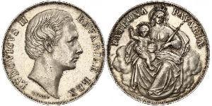 1 Thaler Regno di Baviera (1806 - 1918) Argento Ludovico II di Baviera(1845 – 1886)