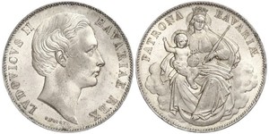 1 Thaler Regno di Baviera (1806 - 1918) Argento Ludovico II di Baviera(1845 – 1886)