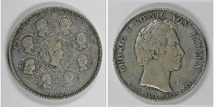 1 Thaler Regno di Baviera (1806 - 1918) Argento Ludovico I di Baviera (re)(1786 – 1868)
