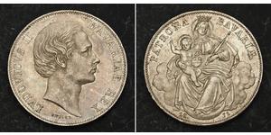 1 Thaler Regno di Baviera (1806 - 1918) Argento Ludovico II di Baviera(1845 – 1886)