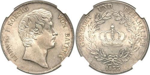 1 Thaler Regno di Baviera (1806 - 1918) Argento Ludovico I di Baviera (re)(1786 – 1868)