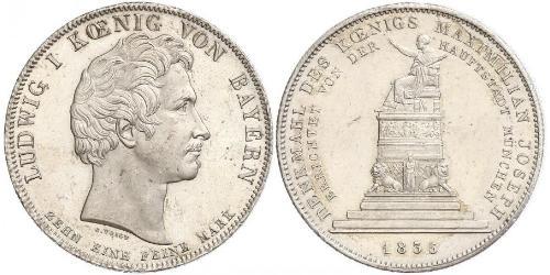 1 Thaler Regno di Baviera (1806 - 1918) Argento Ludovico I di Baviera (re)(1786 – 1868)