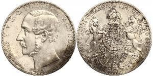 1 Thaler Regno di Hannover (1814 - 1866) Argento Giorgio V di Hannover (1819 - 1878)