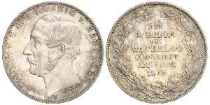 1 Thaler Regno di Hannover (1814 - 1866) Argento Giorgio V di Hannover (1819 - 1878)