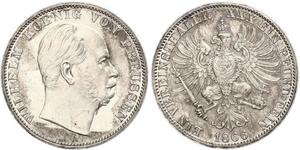1 Thaler Regno di Prussia (1701-1918) Argento Wilhelm I, German Emperor (1797-1888)