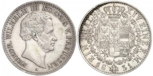 1 Thaler Regno di Prussia (1701-1918) Argento Federico Guglielmo III di Prussia  (1770 -1840)