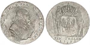 1 Thaler Regno di Prussia (1701-1918) Argento Federico Guglielmo II di Prussia