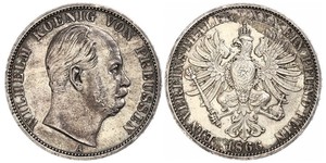 1 Thaler Regno di Prussia (1701-1918) Argento Wilhelm I, German Emperor (1797-1888)