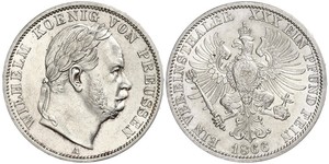1 Thaler Regno di Prussia (1701-1918) Argento Wilhelm I, German Emperor (1797-1888)
