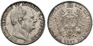 1 Thaler Regno di Prussia (1701-1918) Argento Federico Guglielmo IV di Prussia (1795 - 1861)