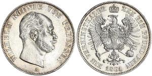 1 Thaler Regno di Prussia (1701-1918) Argento Wilhelm I, German Emperor (1797-1888)