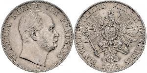 1 Thaler Regno di Prussia (1701-1918) Argento Wilhelm I, German Emperor (1797-1888)