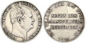 1 Thaler Regno di Prussia (1701-1918) Argento Federico Guglielmo IV di Prussia (1795 - 1861)