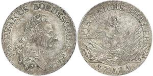 1 Thaler Regno di Prussia (1701-1918) Argento Federico II di Prussia (1712 – 1786)