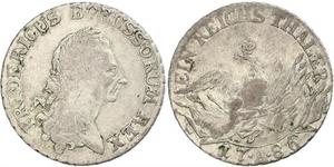 1 Thaler Regno di Prussia (1701-1918) Argento Federico II di Prussia (1712 – 1786)