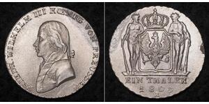 1 Thaler Regno di Prussia (1701-1918) Argento Federico Guglielmo III di Prussia  (1770 -1840)