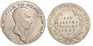 1 Thaler Regno di Prussia (1701-1918) Argento Federico Guglielmo III di Prussia  (1770 -1840)