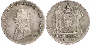 1 Thaler Regno di Prussia (1701-1918) Argento Federico Guglielmo III di Prussia  (1770 -1840)
