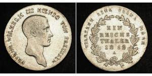 1 Thaler Regno di Prussia (1701-1918) Argento Federico Guglielmo III di Prussia  (1770 -1840)