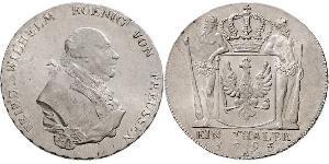 1 Thaler Regno di Prussia (1701-1918) Argento Federico Guglielmo II di Prussia