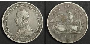 1 Thaler Regno di Prussia (1701-1918) Argento Federico Guglielmo III di Prussia  (1770 -1840)