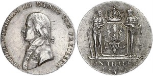 1 Thaler Regno di Prussia (1701-1918) Argento Federico Guglielmo III di Prussia  (1770 -1840)