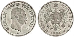 1 Thaler Regno di Prussia (1701-1918) Argento Wilhelm I, German Emperor (1797-1888)