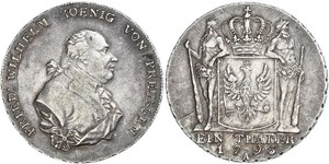 1 Thaler Regno di Prussia (1701-1918) Argento Federico Guglielmo II di Prussia