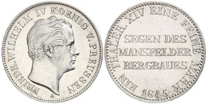 1 Thaler Regno di Prussia (1701-1918) Argento Federico Guglielmo IV di Prussia (1795 - 1861)