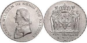 1 Thaler Regno di Prussia (1701-1918) Argento Federico Guglielmo III di Prussia  (1770 -1840)