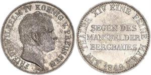 1 Thaler Regno di Prussia (1701-1918) Argento Federico Guglielmo IV di Prussia (1795 - 1861)
